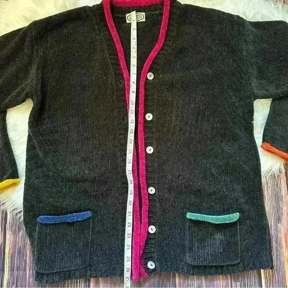 Vintage Tisbury Bay Color block Cardigan Large - Picture 8 of 10